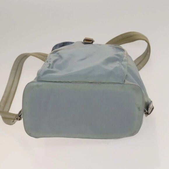 PRADA Backpack Nylon Light Blue Silver Auth 129415 - Picture 16 of 16